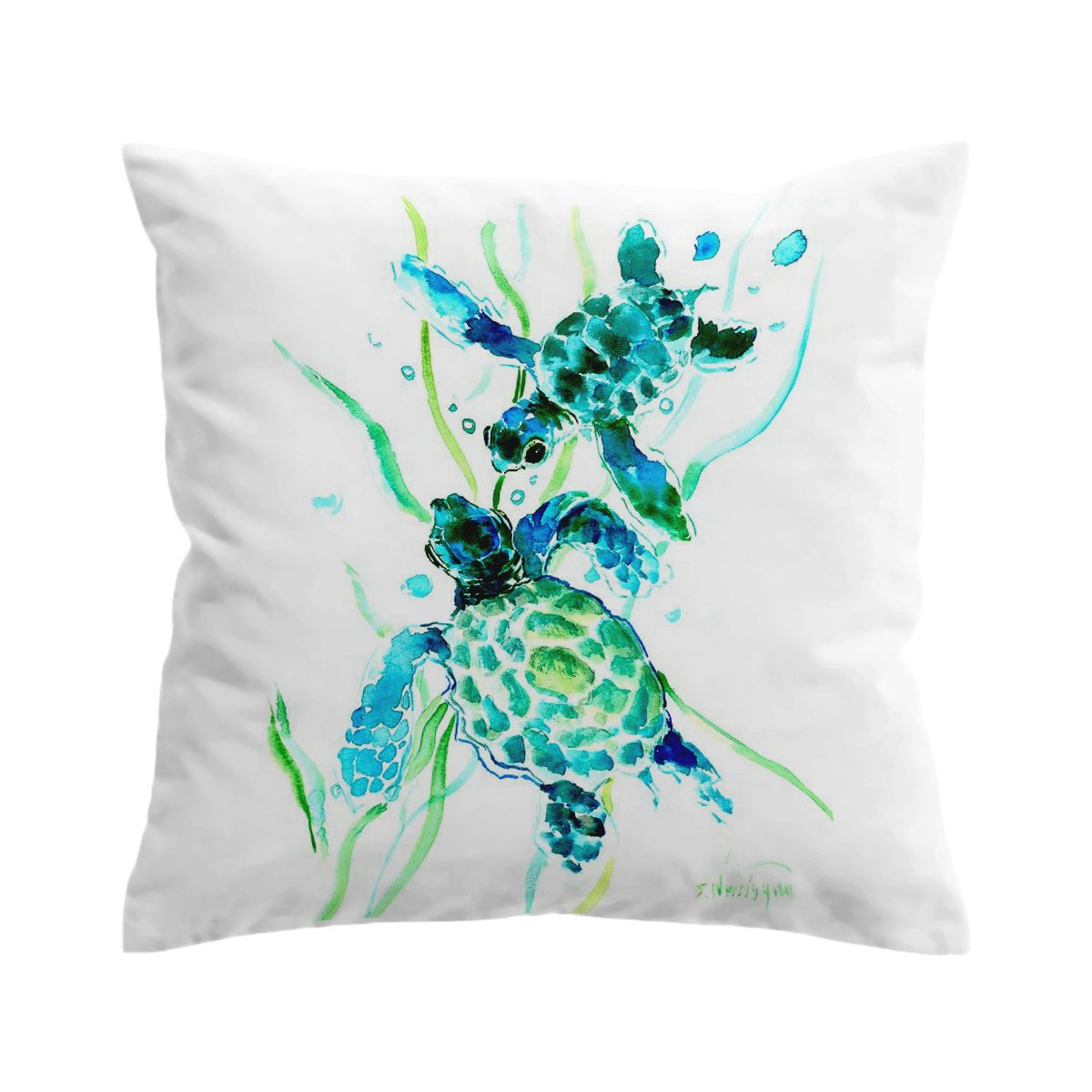 Lovely Little Sea Turtles Pillow Cover