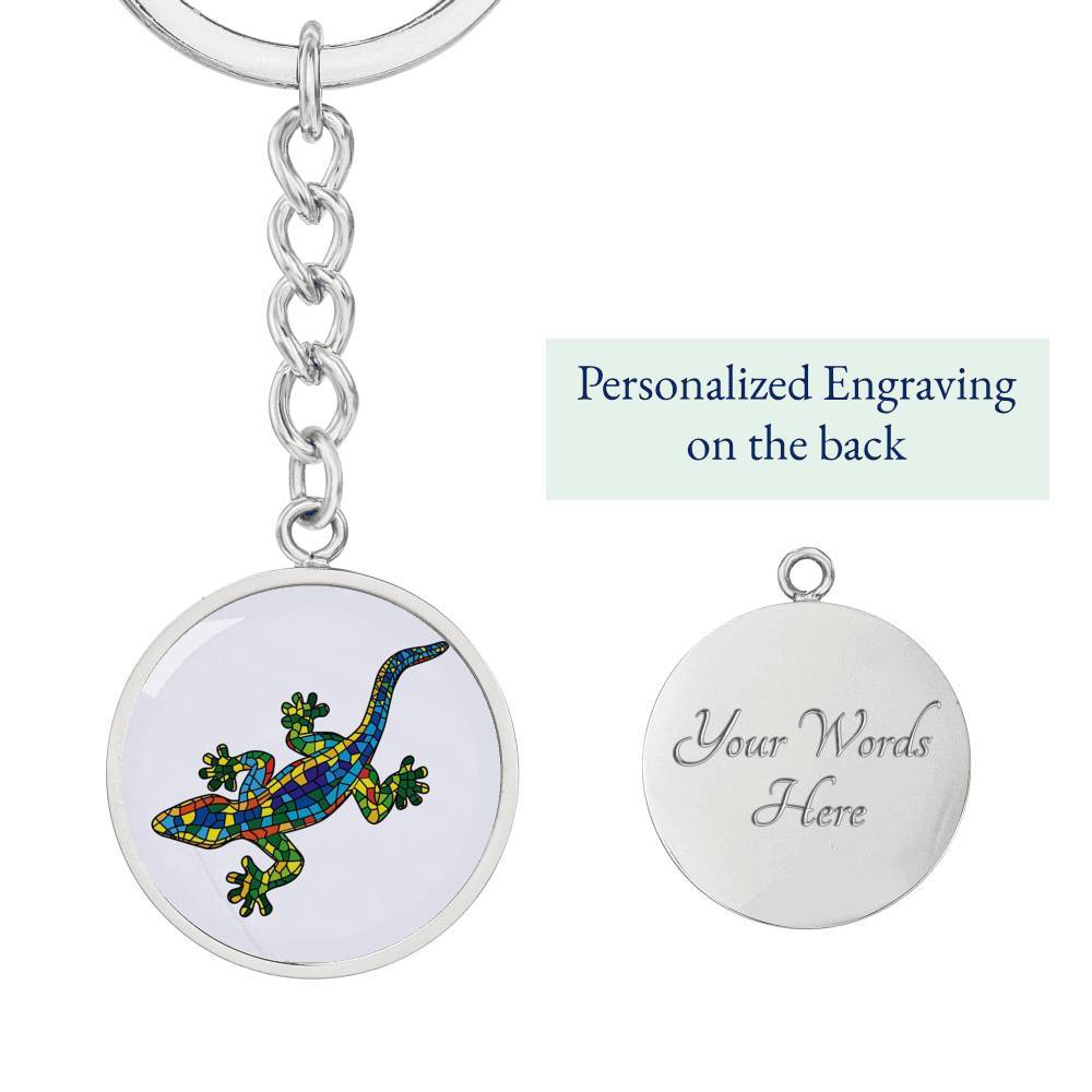 Lucky Gecko Beachy Keychain