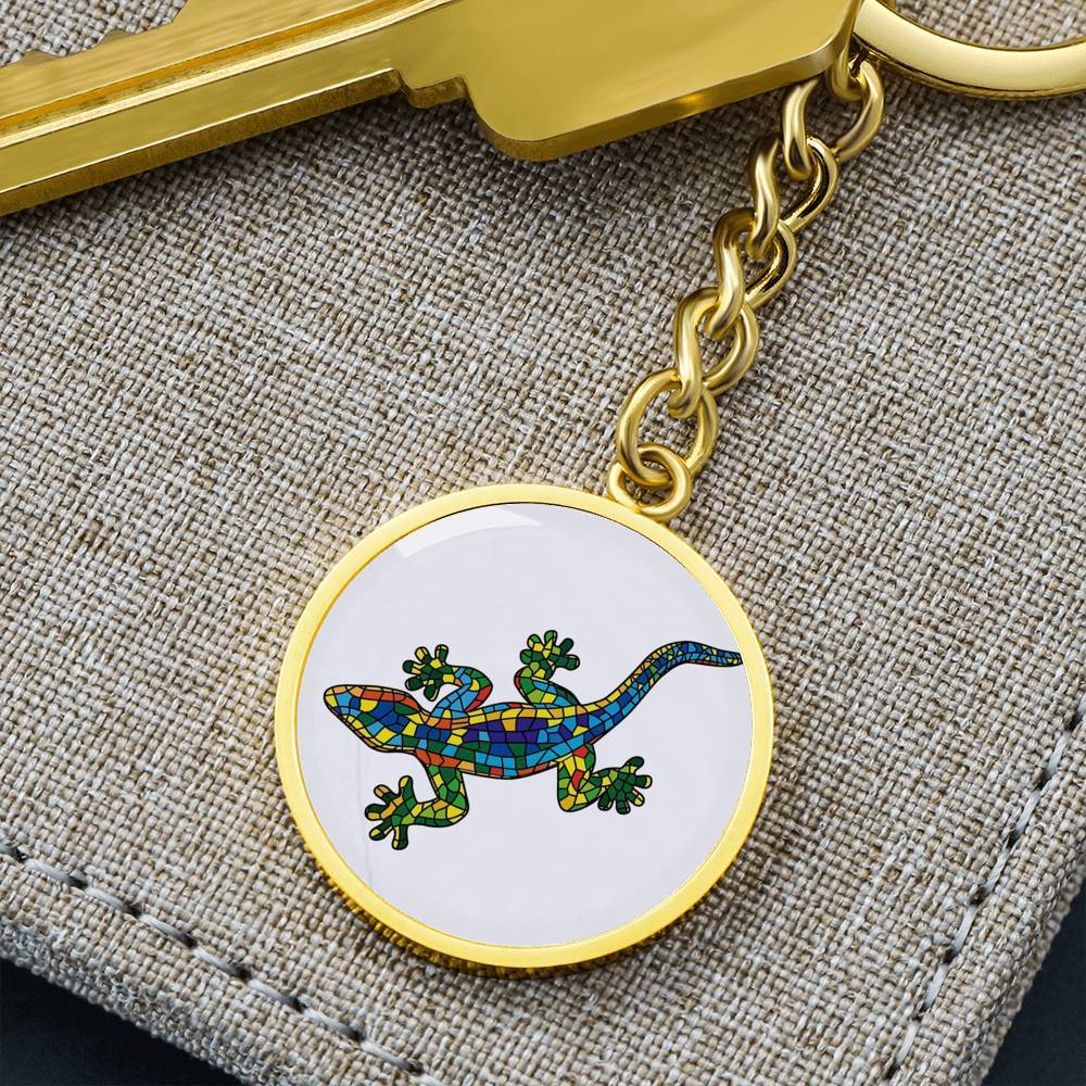 Lucky Gecko Beachy Keychain