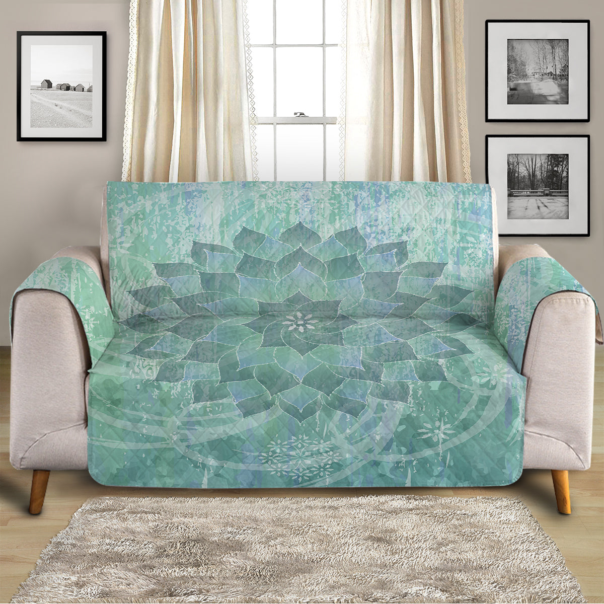 The Ocean Hues Sofa Cover