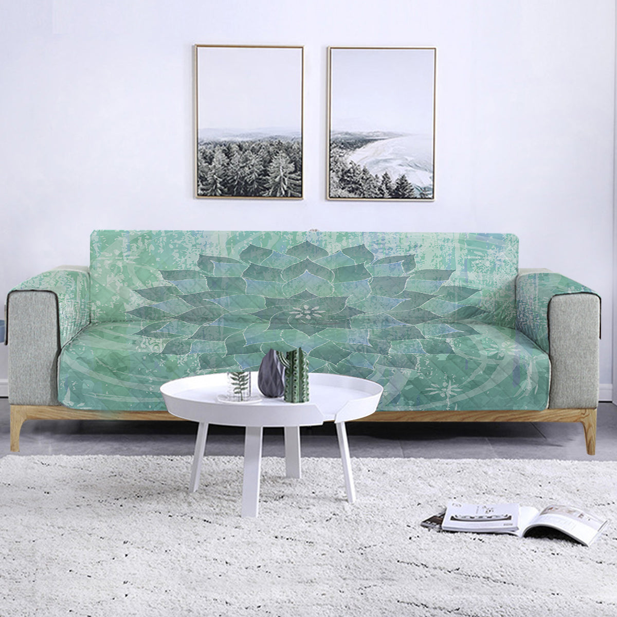 The Ocean Hues Sofa Cover