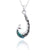 Maori Fishhook Pendant Necklace with Compressed Turquoise