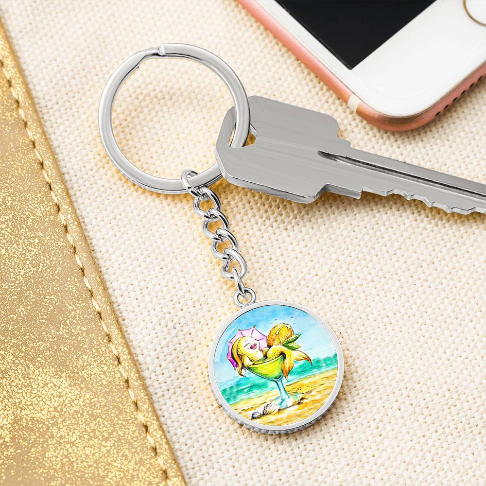 Margarita Mermaid Beachy Keychain