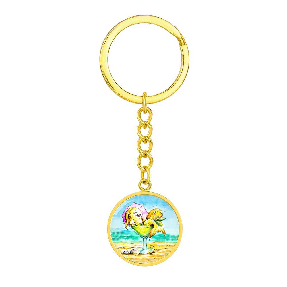 Margarita Mermaid Beachy Keychain