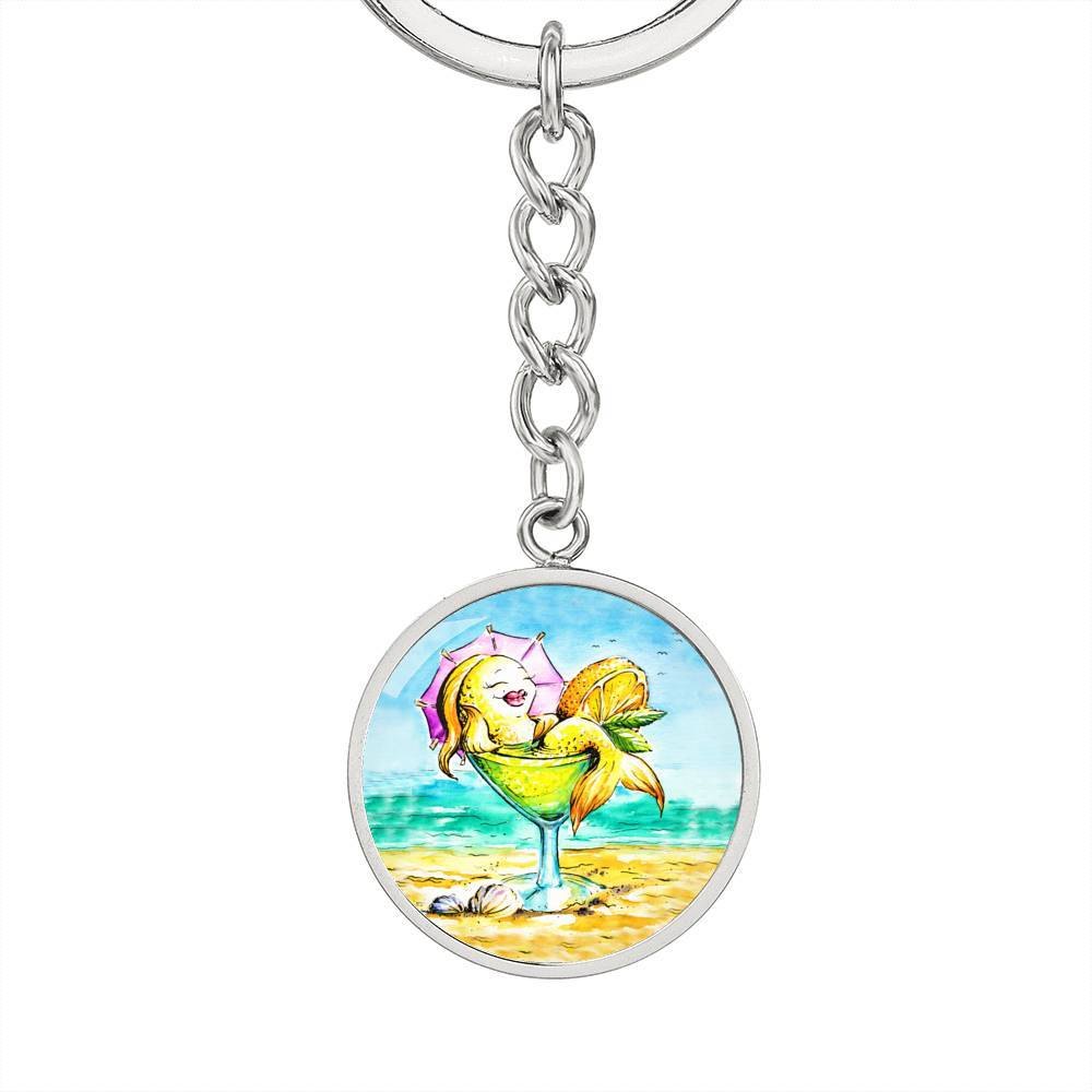 Margarita Mermaid Beachy Keychain