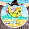 Margarita Mermaid Round Beach Towel