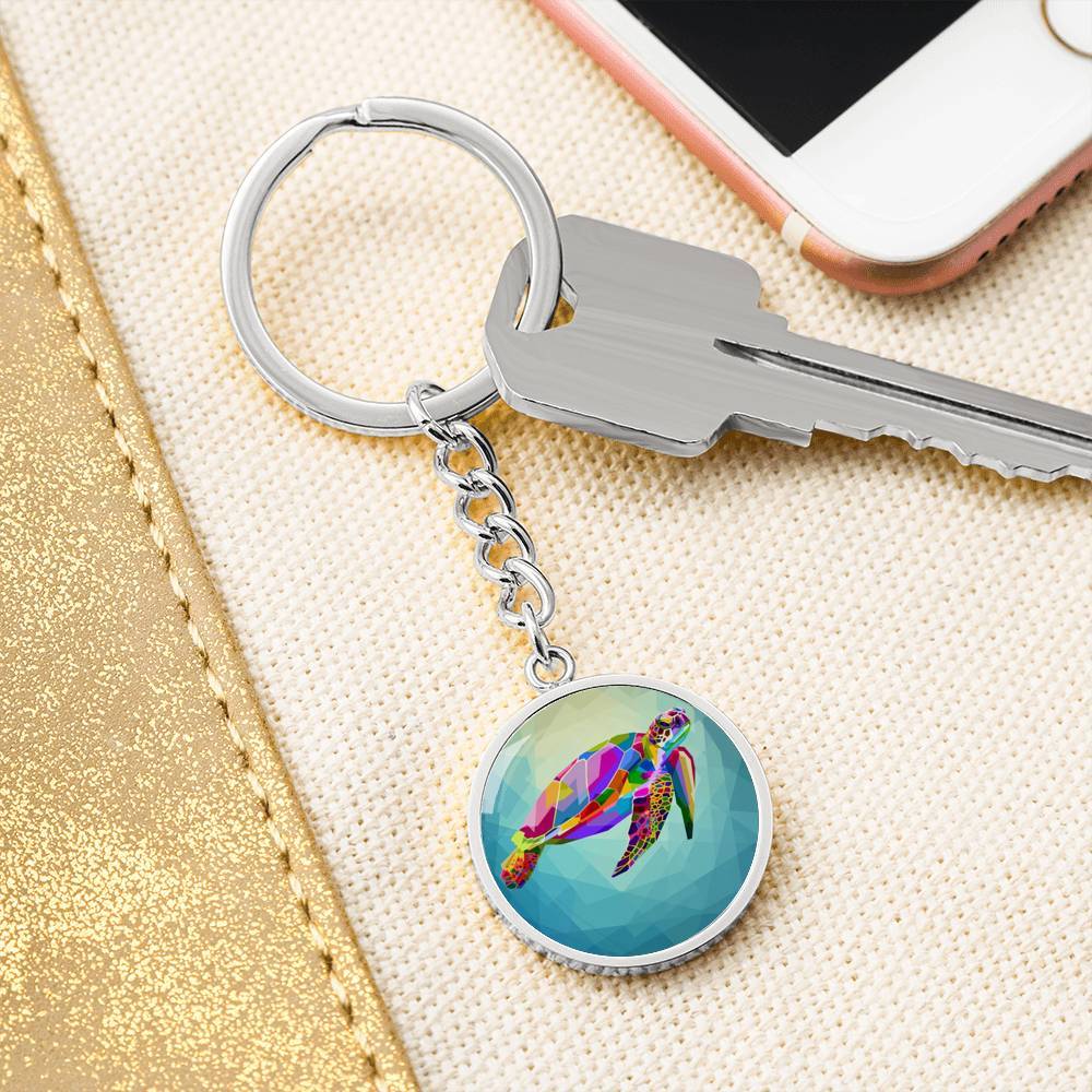 Maui Sea Turtle Beachy Keychain