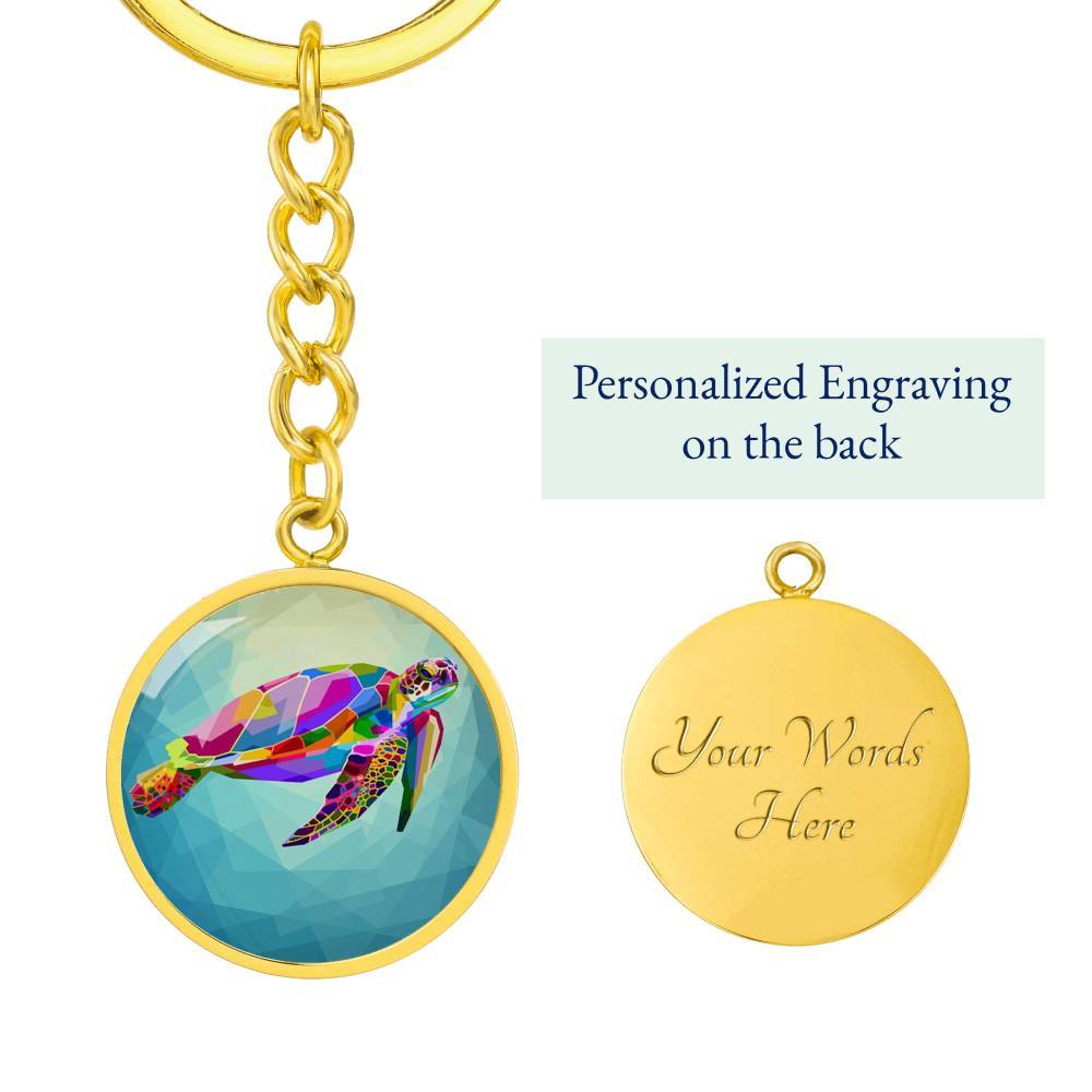 Maui Sea Turtle Beachy Keychain