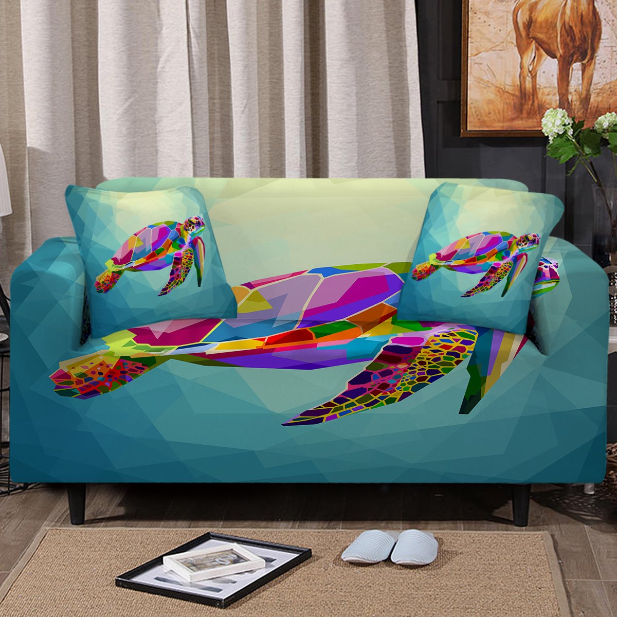 Maui Sea Turtle Couch Cover
