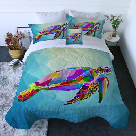 Maui Sea Turtle Comforter with Shams and Pillow Cover
