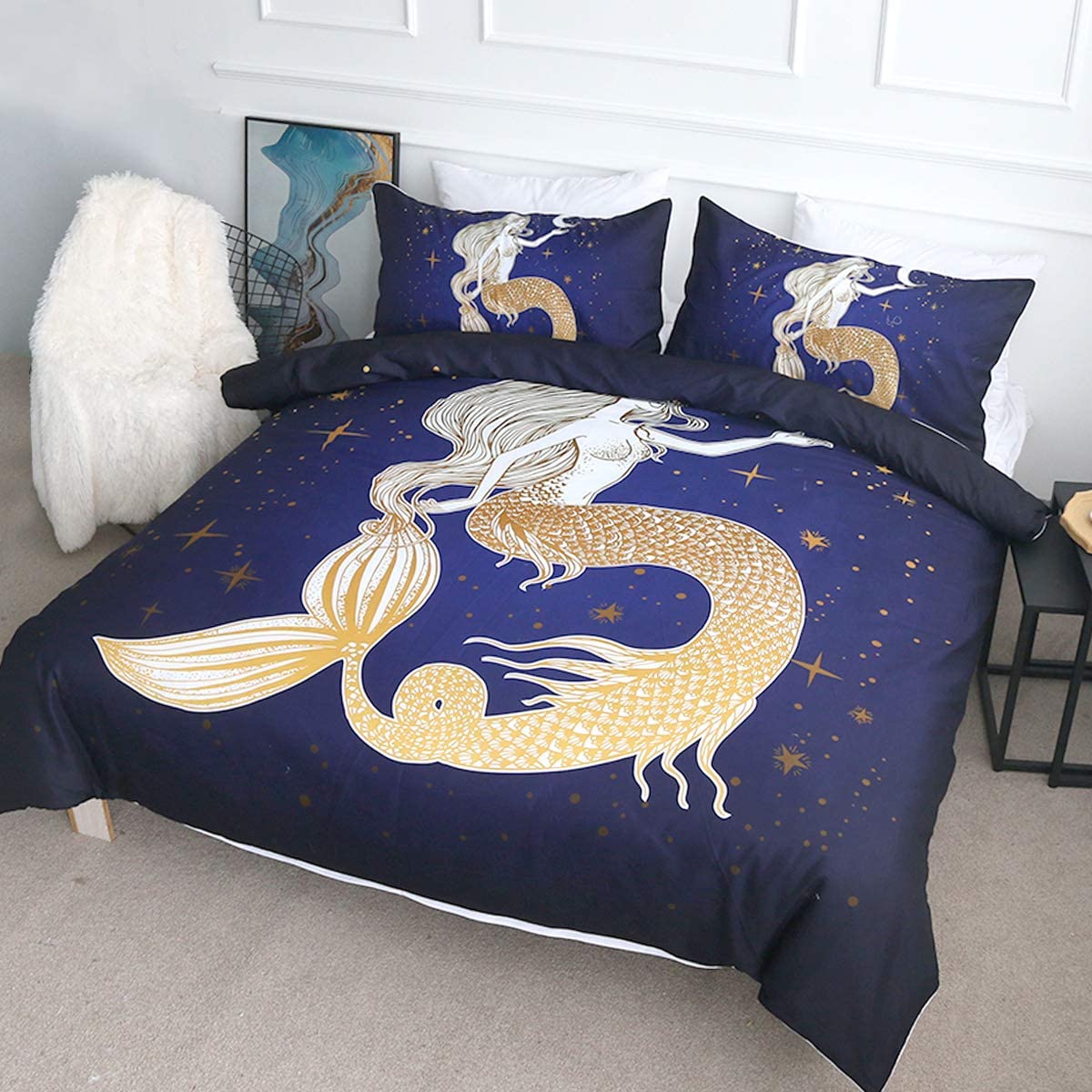 Mermaid and Moon Bedding Set
