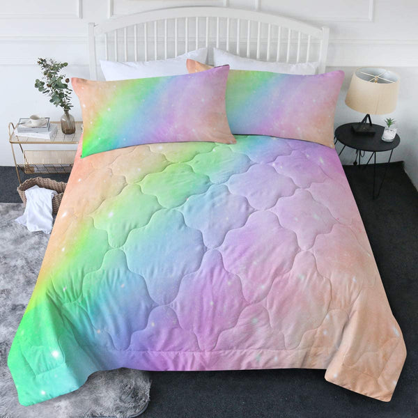 Mermaid Quilted Comforter Set - Mermaid Colors by Coastal Passion