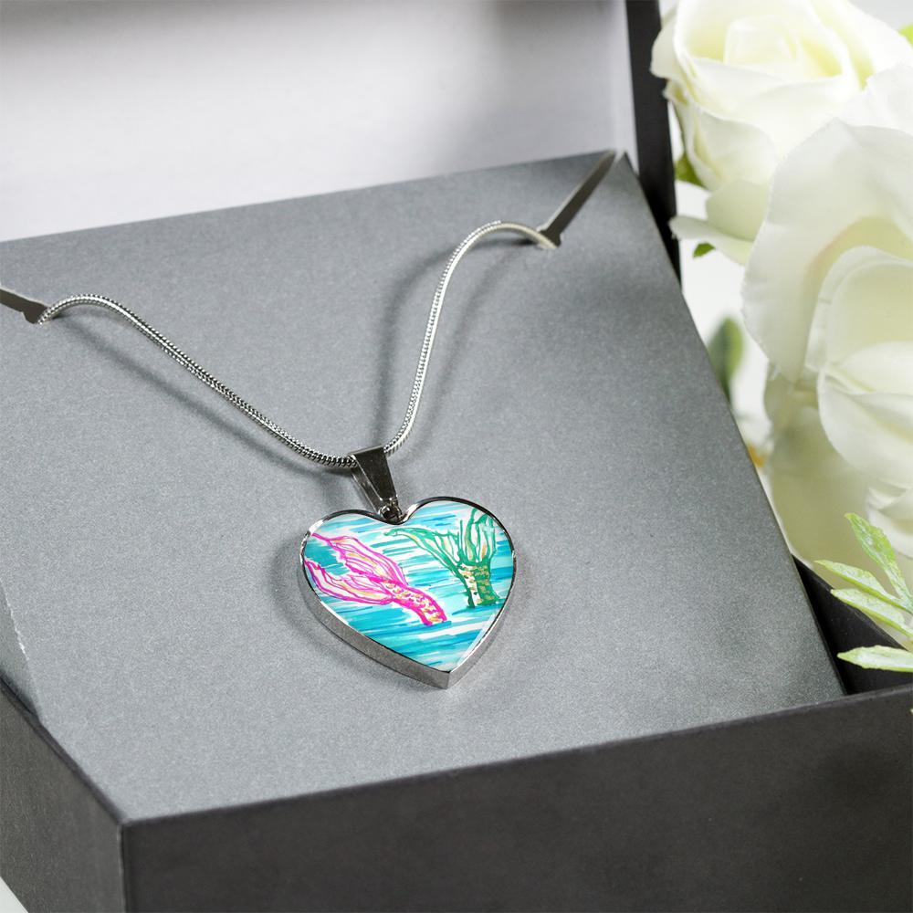 Mermaid Life Heart Necklace