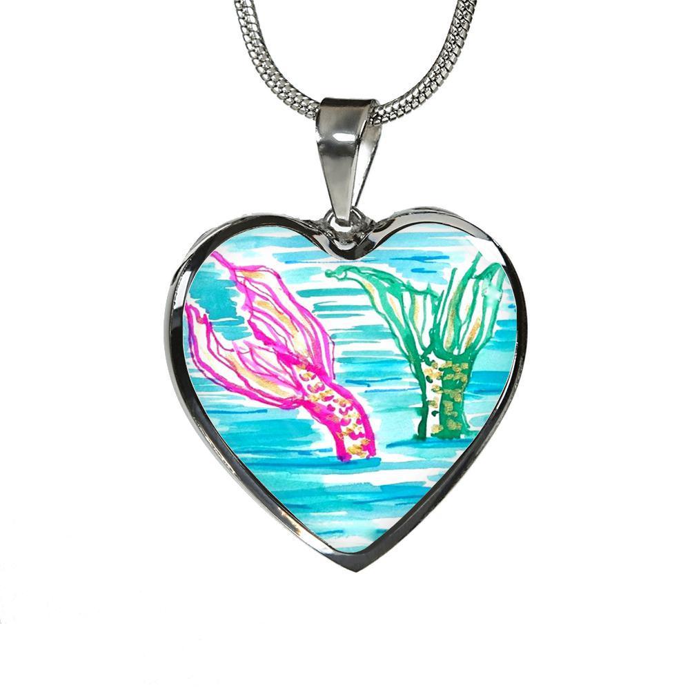 Mermaid Life Heart Necklace