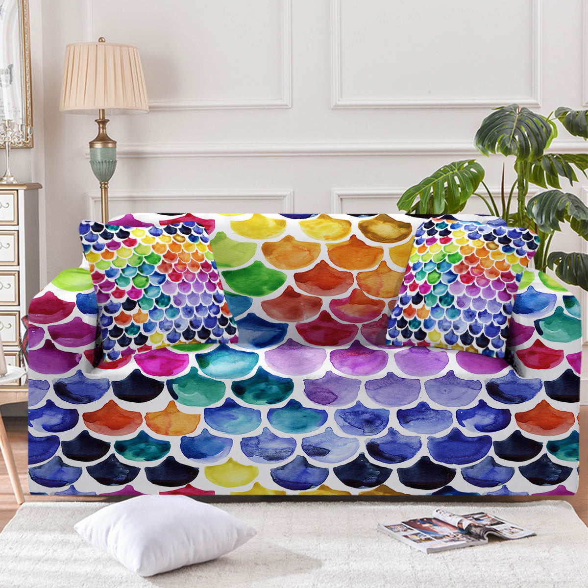 Mermaid Scales Couch Cover
