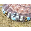 Mermaid, Starfish and Seashells Bracelet with Larimar and Pearls - Only One Piece Created