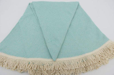 Mint Green 100% Cotton Round Beach Towel
