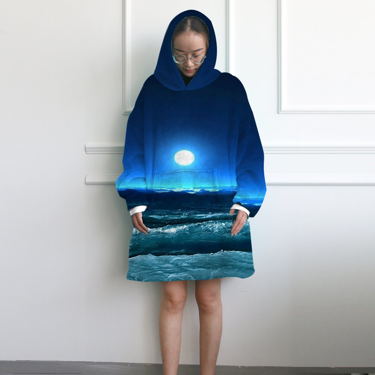 Wearable Blanket Hoodie - Moonlight Magic by Coastal Passion
