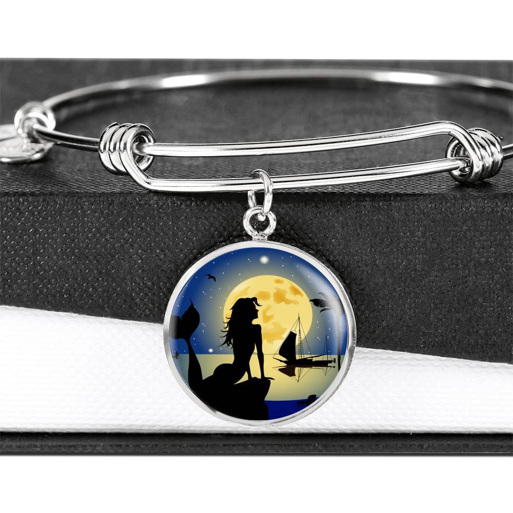 Moonlight Mermaid Bangle Bracelet
