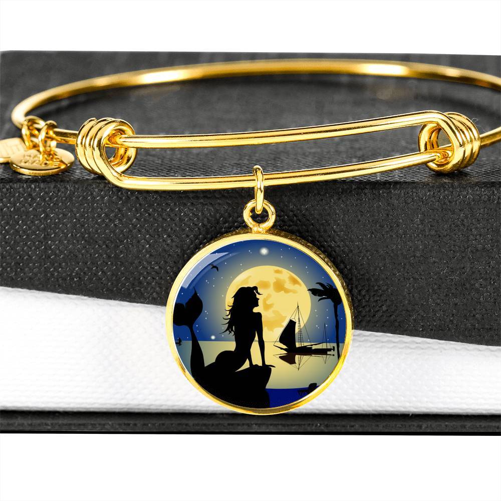 Moonlight Mermaid Bangle Bracelet