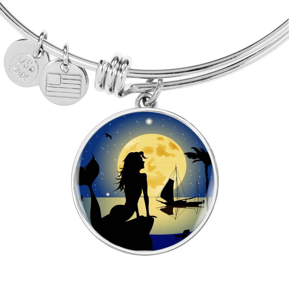 Moonlight Mermaid Bangle Bracelet