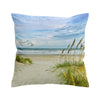 My Happy Place Beach Painting Pillow Cover