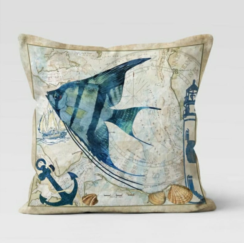 Nautical Sealife Set of 4 Pillow Covers