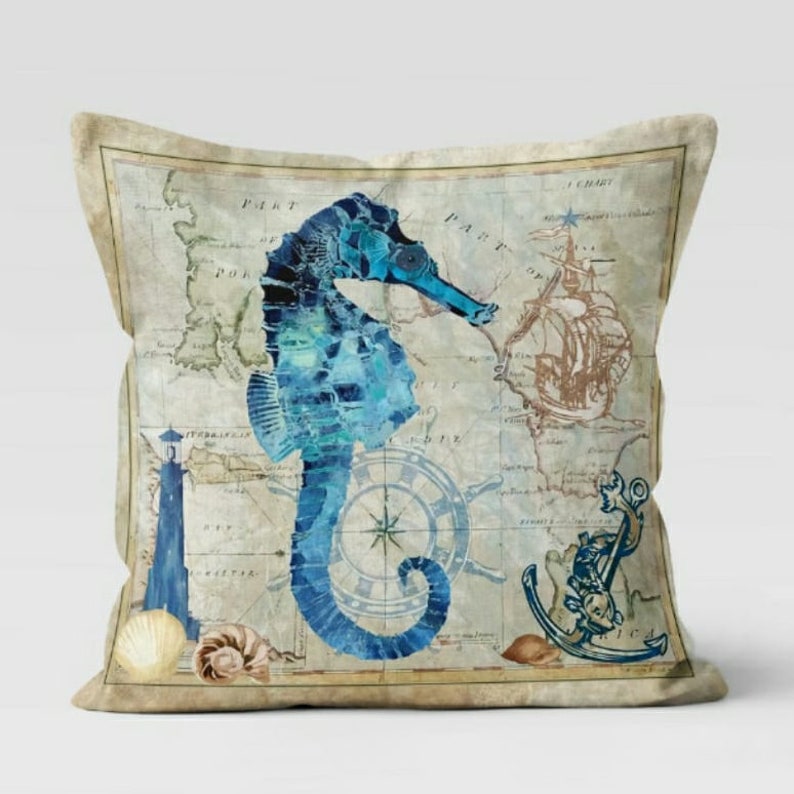 Nautical Sealife Set of 4 Pillow Covers