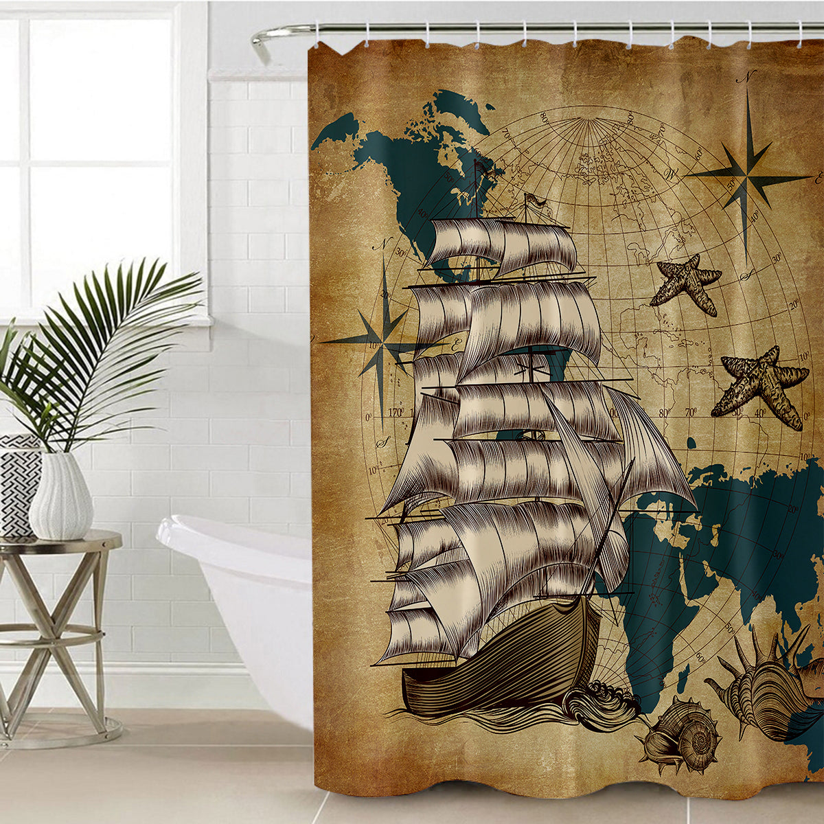 Ship Ahoy Shower Curtain