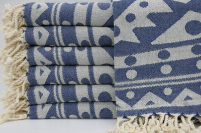 Navy Blue Mandala 100% Cotton Towel