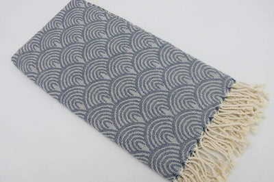 Navy Blue Waves 100% Cotton Towel