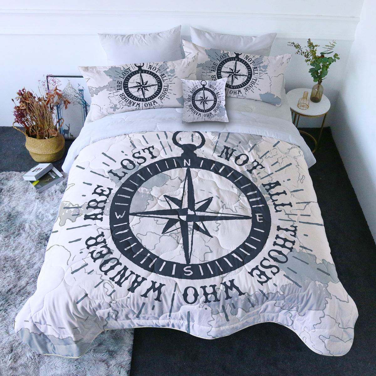 Ocean Wanderer Comforter with Shams and Pillow Cover