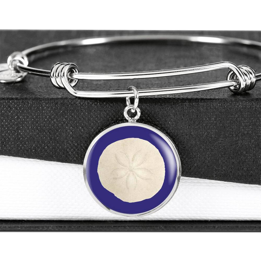 Ocean Sand Dollar Bangle Bracelet