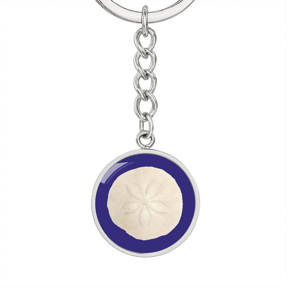 Ocean Sand Dollar Beachy Keychain