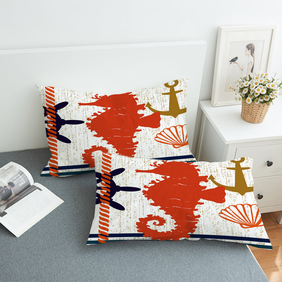 Beachy Seahorse Comforter Set