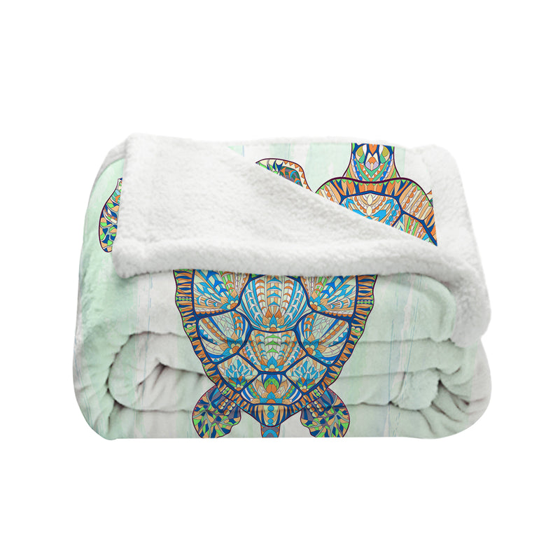 Ocean Turtle Bedspread Blanket