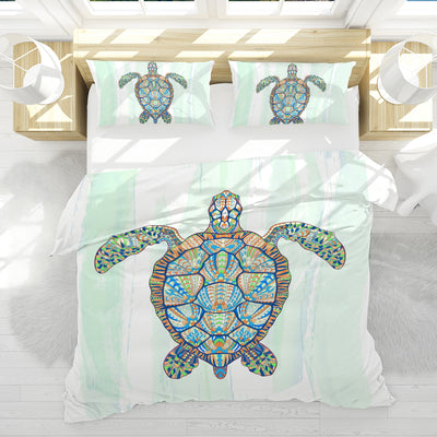 Ocean Turtle Reversible Bedcover Set