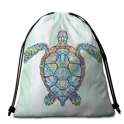 Ocean Turtle Towel + Backpack