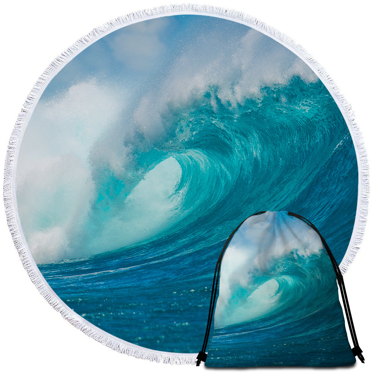 Ocean Wave Towel + Backpack