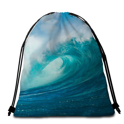 Ocean Wave Towel + Backpack