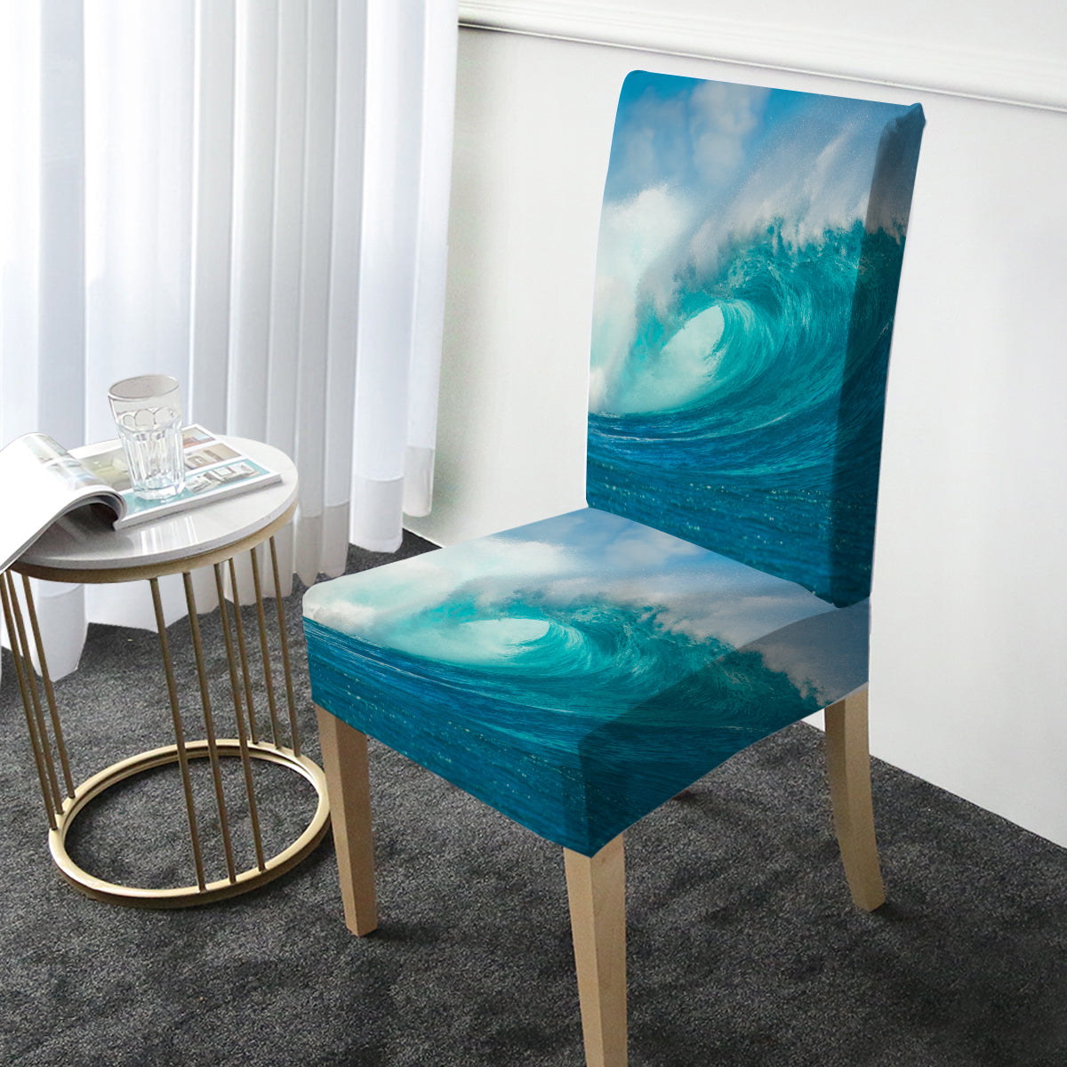 Ocean Wave Chair Cover