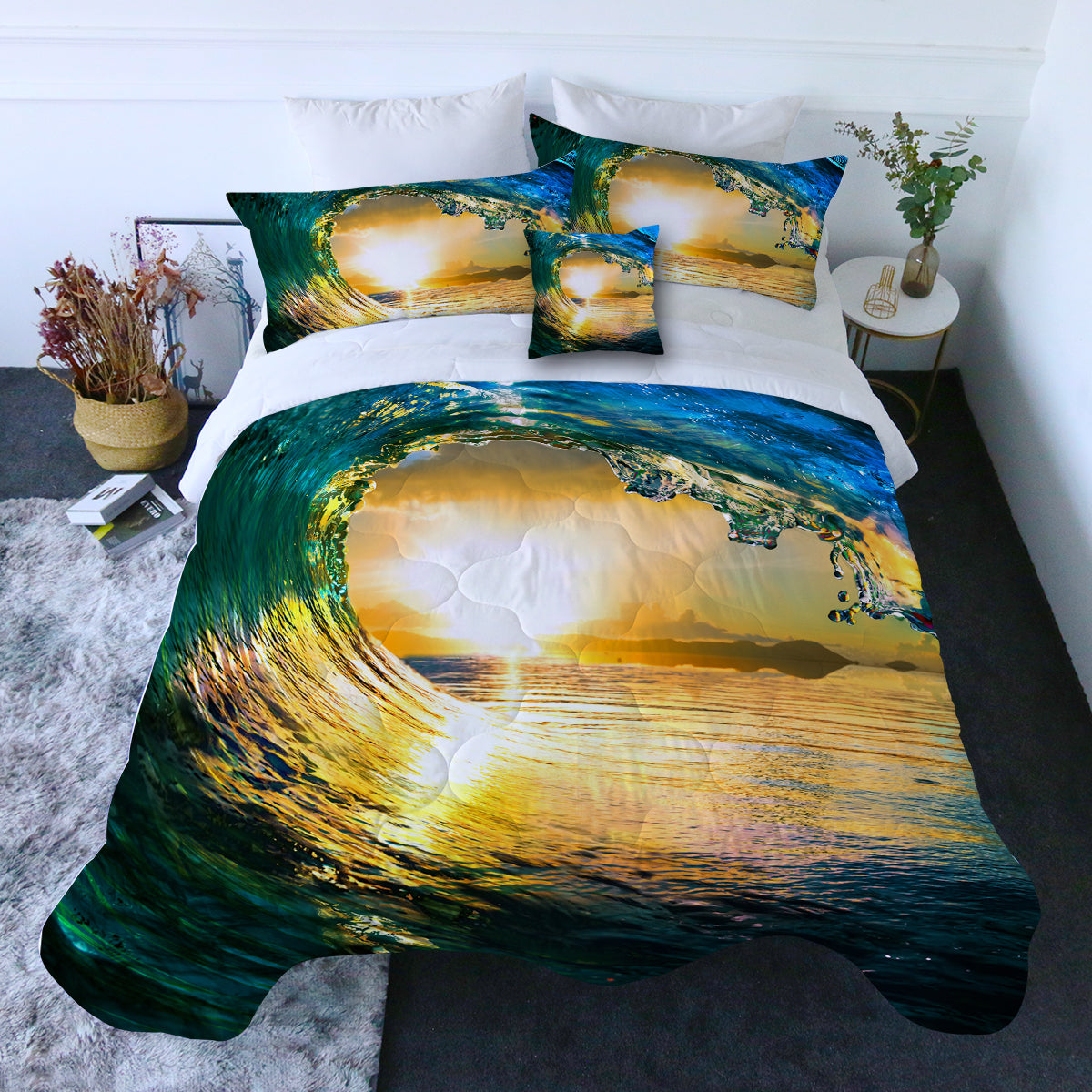 Eye of the Ocean Comforter with Shams and Pillow Cover