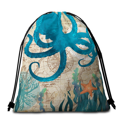 Octopus Love Towel + Backpack