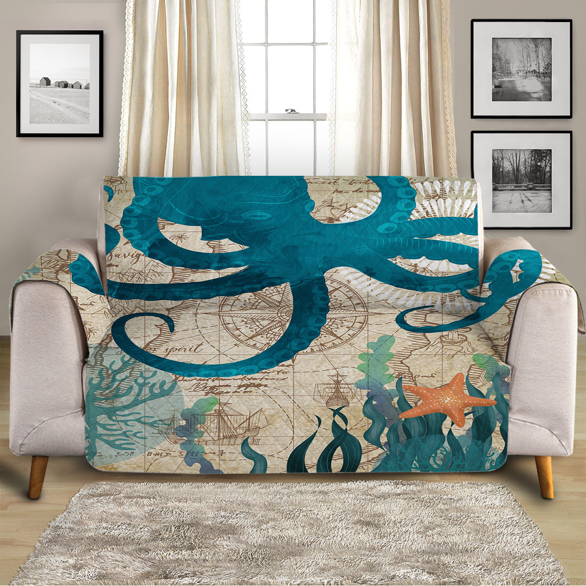 Octopus Love Sofa Cover