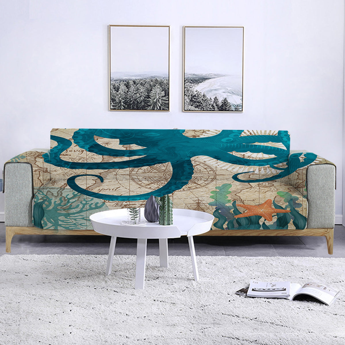 Octopus Love Sofa Cover