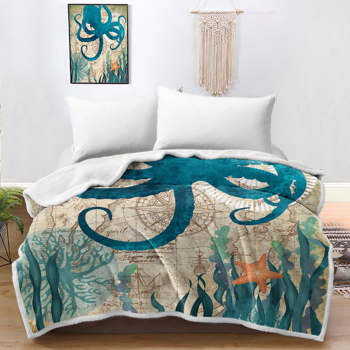Octopus Love Bedspread Blanket