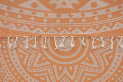 Orange Mandala 100% Cotton Towel