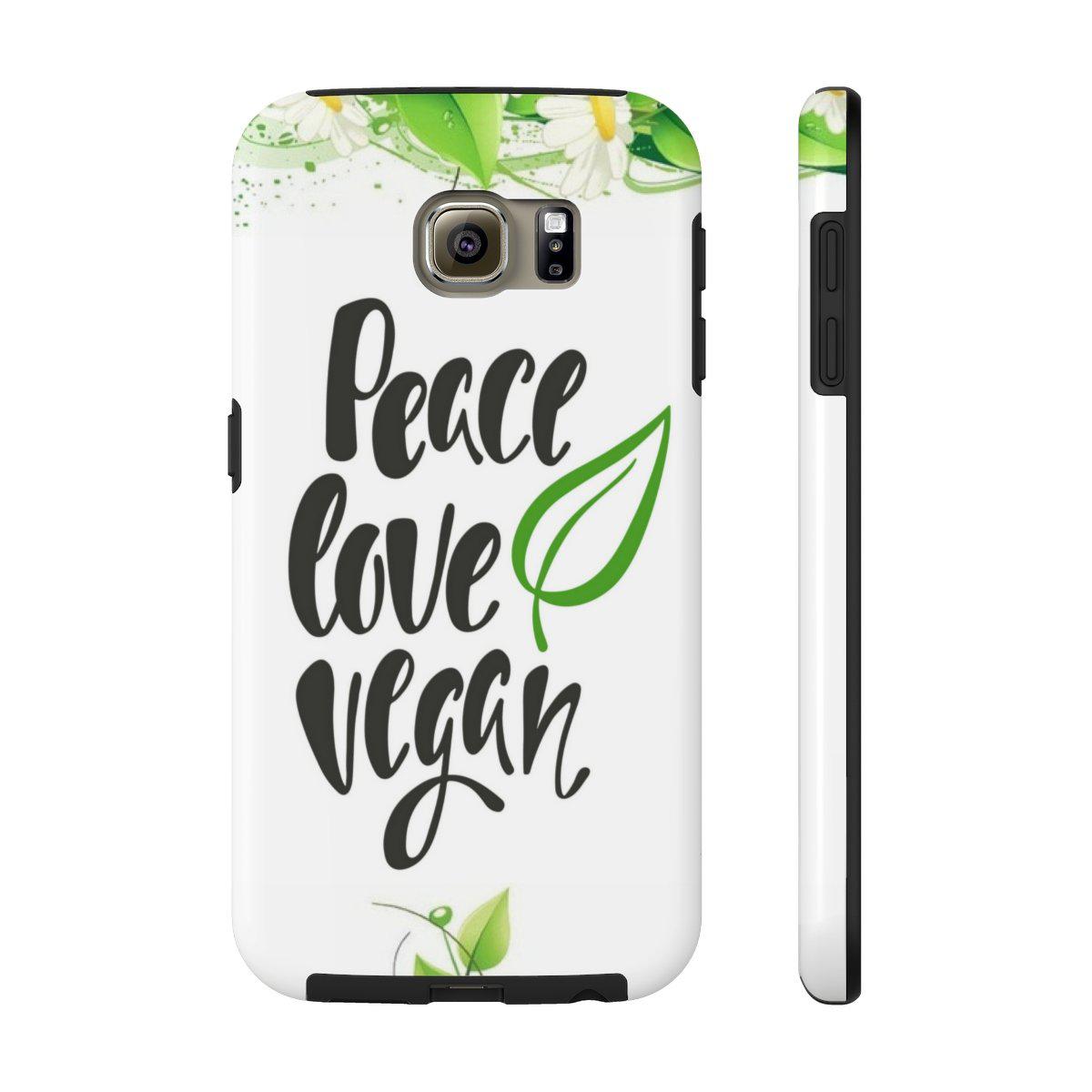Peace Love Vegan Case Mate Tough Phone Cases