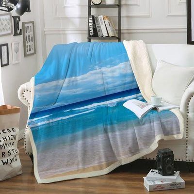 Peace of the Beach Soft Sherpa Blanket