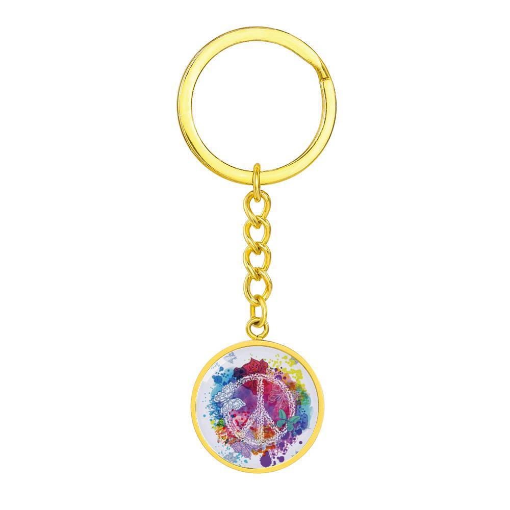 Peace on the Beach Beachy Keychain